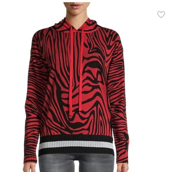 🐾Central Park West  New York Tiger Animal Print Hoodie Large - Picture 2 of 9